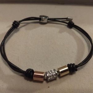 Set of 2 Fossil Leather Bracelets